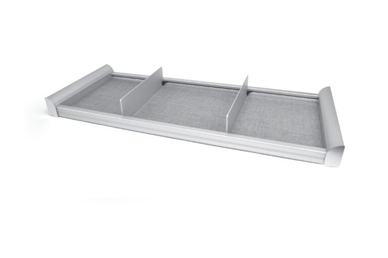 Engage Divided Shelf Matte Aluminum