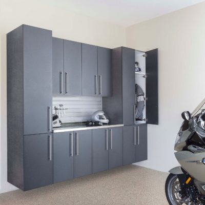 Granite-Doors-Stainless-with-Gray-Slatwall-Motorcycle-Angle-Door-Open-Feb-2013-792x1024
